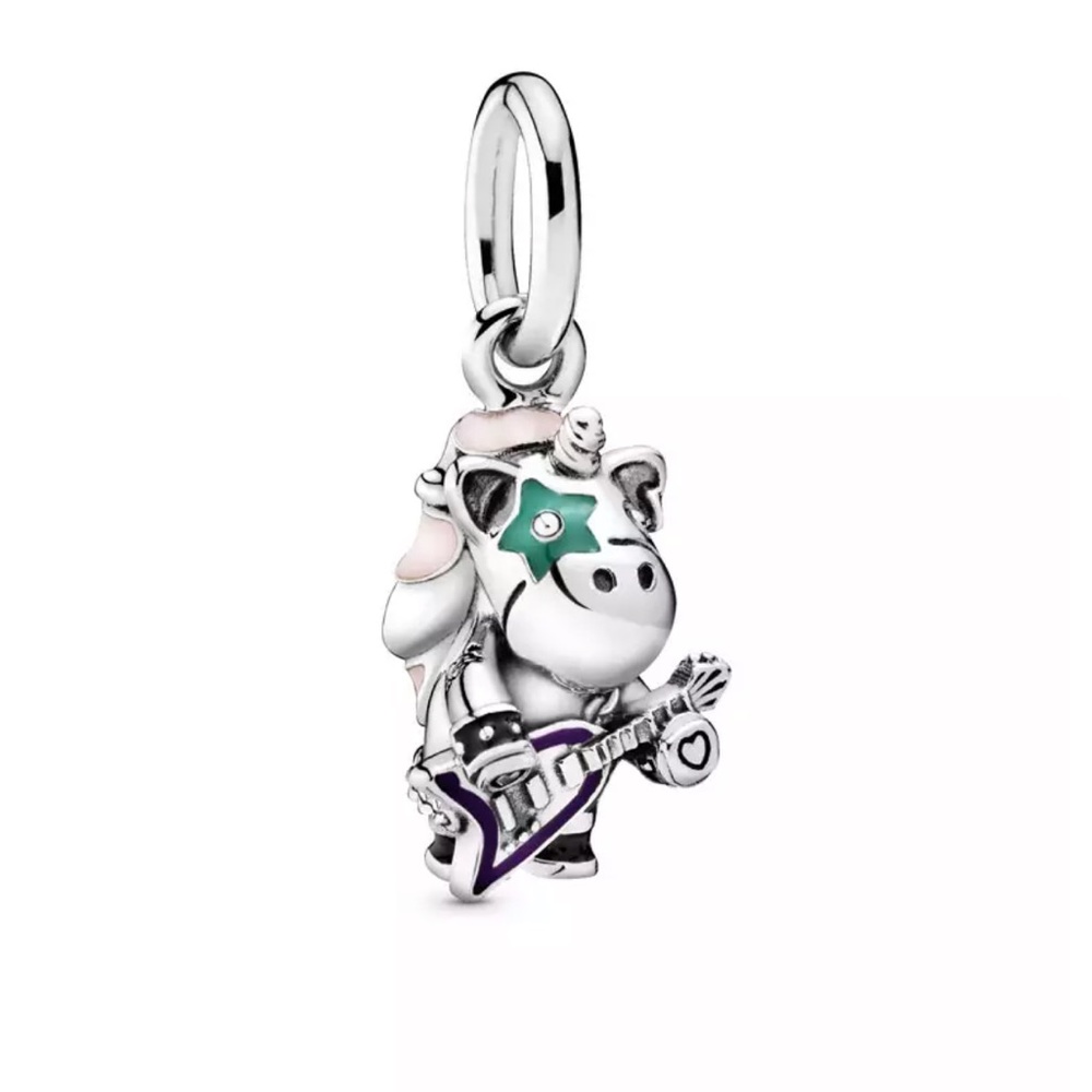 Pandora Bruno the Unicorn Punk Band Dangle Charm